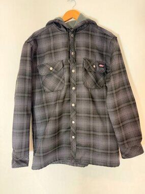 Dickies Water Repellent Flannel Hooded Shirt Jacket